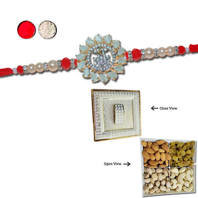 "RAKHIS -AD 4050 A (Single Rakhi), Vivana Dry Fruit Box - Code DFB5000 - Click here to View more details about this Product